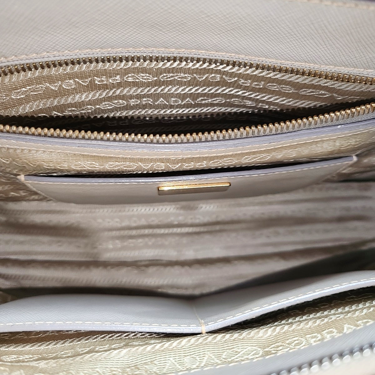 Galleria Large Saffiano Calfskin Gray