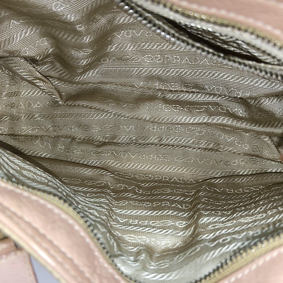 Nylon Shoulder Bag Beige