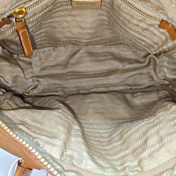 Canvas Top Handle Bag Brown