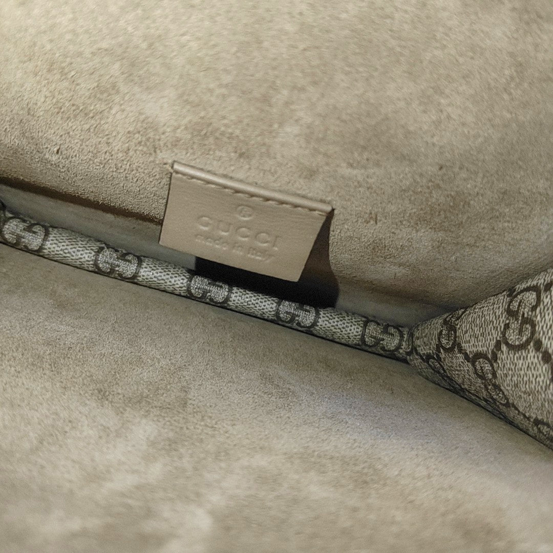 Dionysus Mini Monogram Coated Canvas Beige