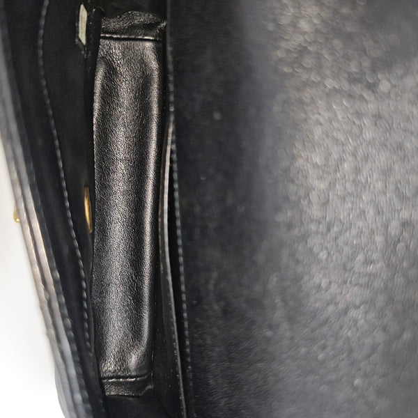 TWO TONE CHAIN HANDLE Quilted Calfskin Black