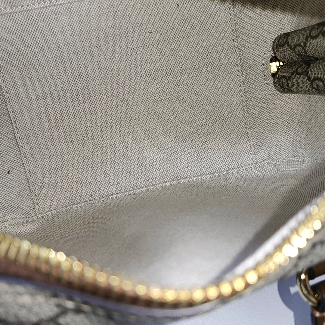 Monogram Coated Canvas Shoulder Bag Brown