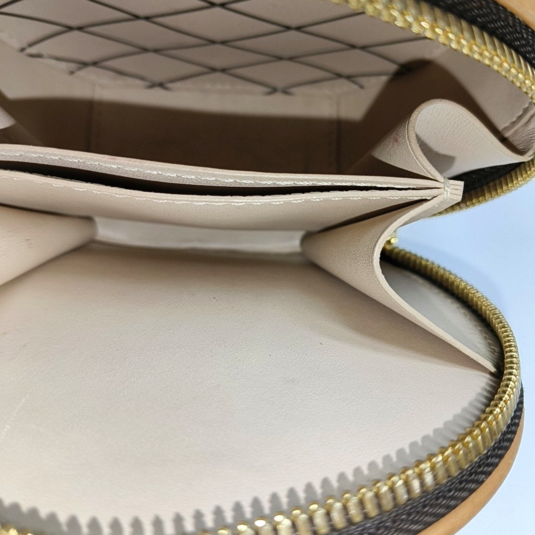 BOITE CHAPEAU Mini Monogram Coated Canvas Brown