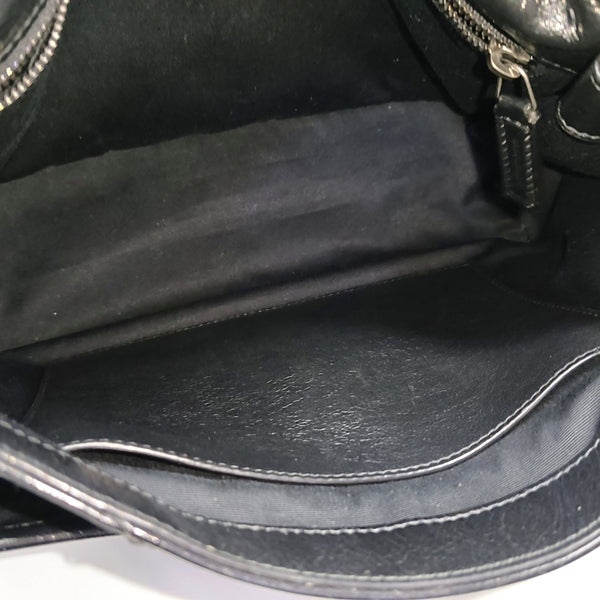NIKI Medium Chevron Calfskin Black