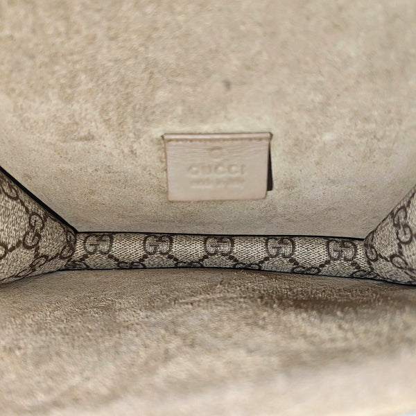 Dionysus Mini Monogram Coated Canvas Beige