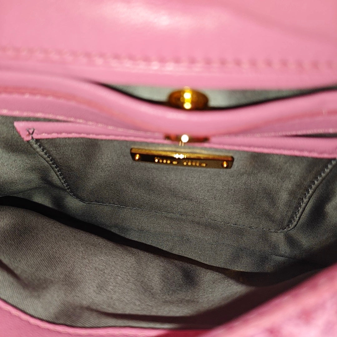 Fabric Shoulder Bag Pink