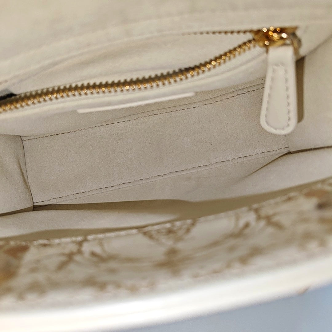 Lady Dior Mini Calfskin White