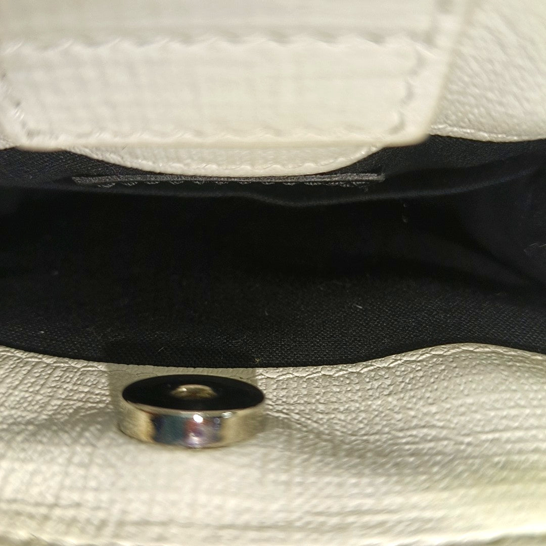 Shopping Bag Calfskin White