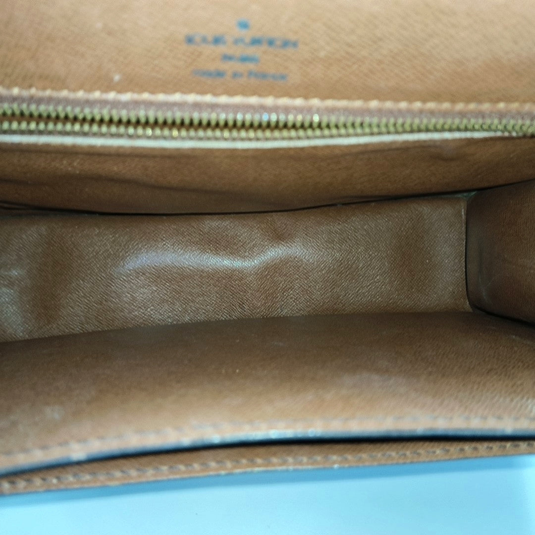 MONCEAU MM Monogram Coated Canvas Brown