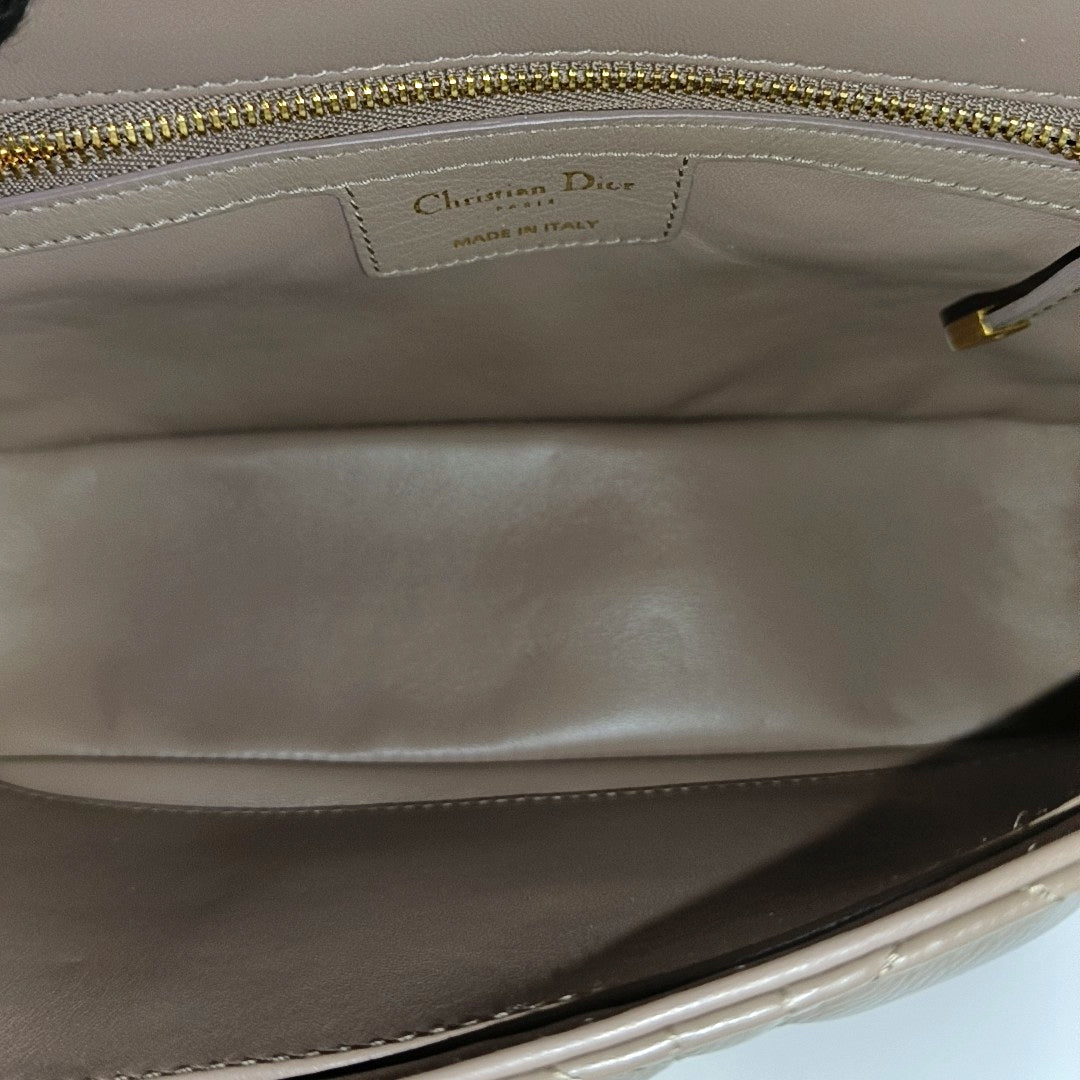 Dior Caro Medium Cannage Calfskin Gray