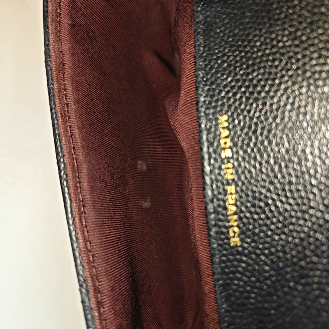 Quilted Grained Calfskin Black
