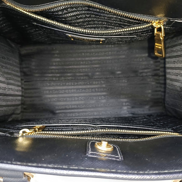 Saffiano Calfskin Shoulder Bag Black