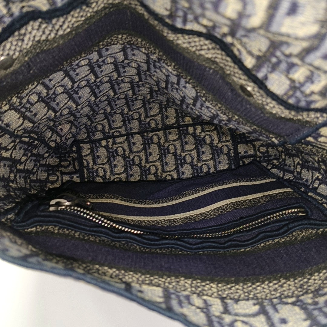 Oblique Canvas Backpack Blue