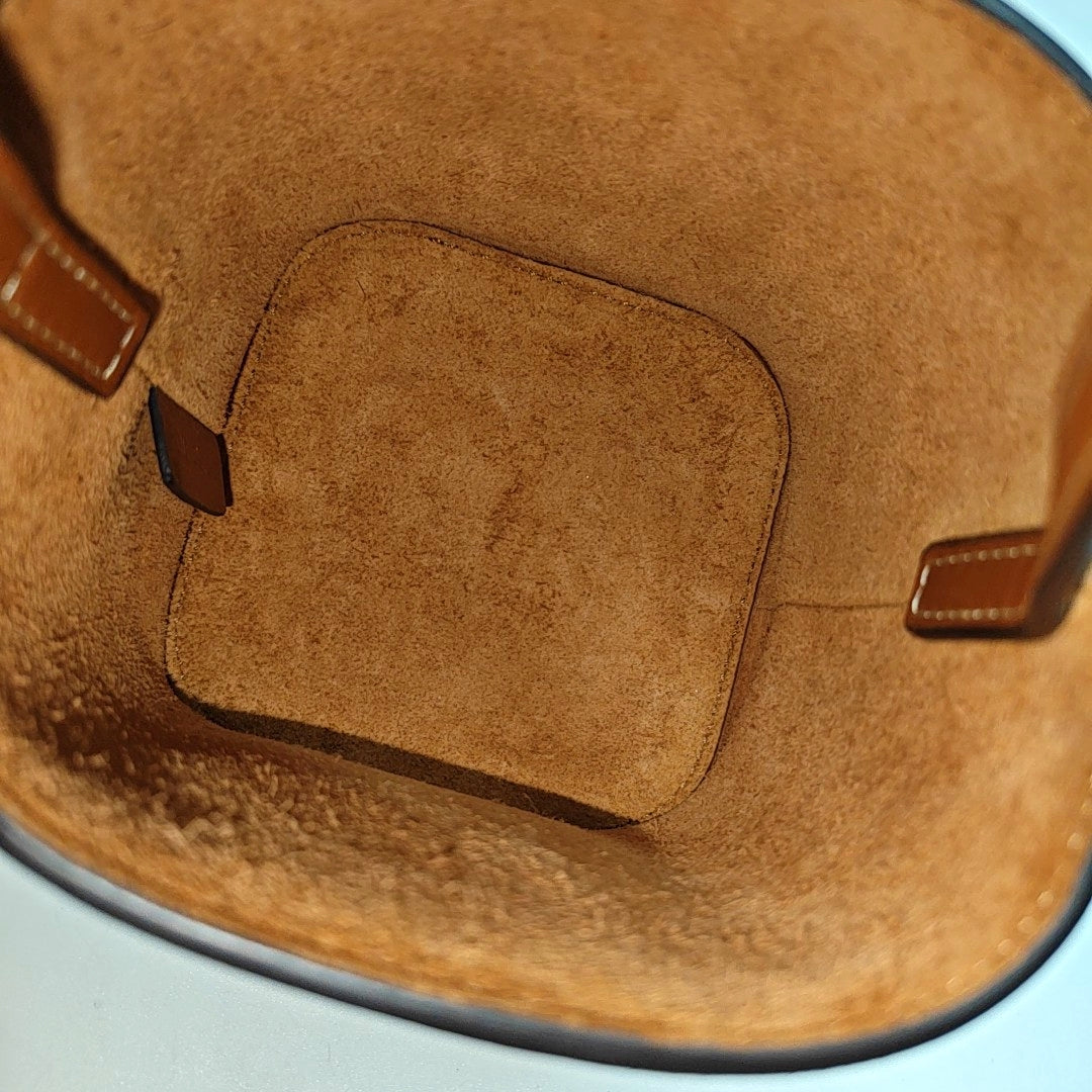 Calfskin Shoulder Bag Brown