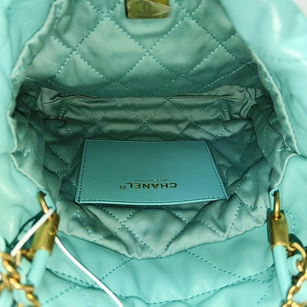 CHANEL 22 Mini Quilted Calfskin Blue