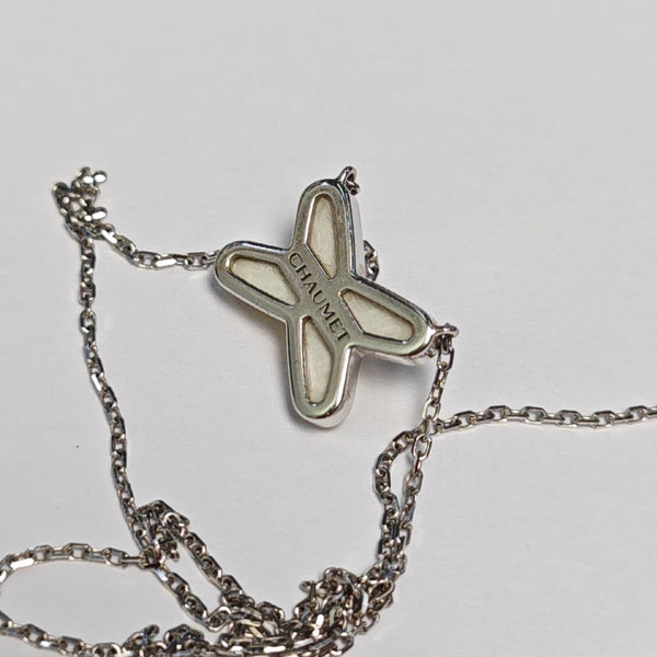 Jeux De Liens 18k White Gold Silver Necklace