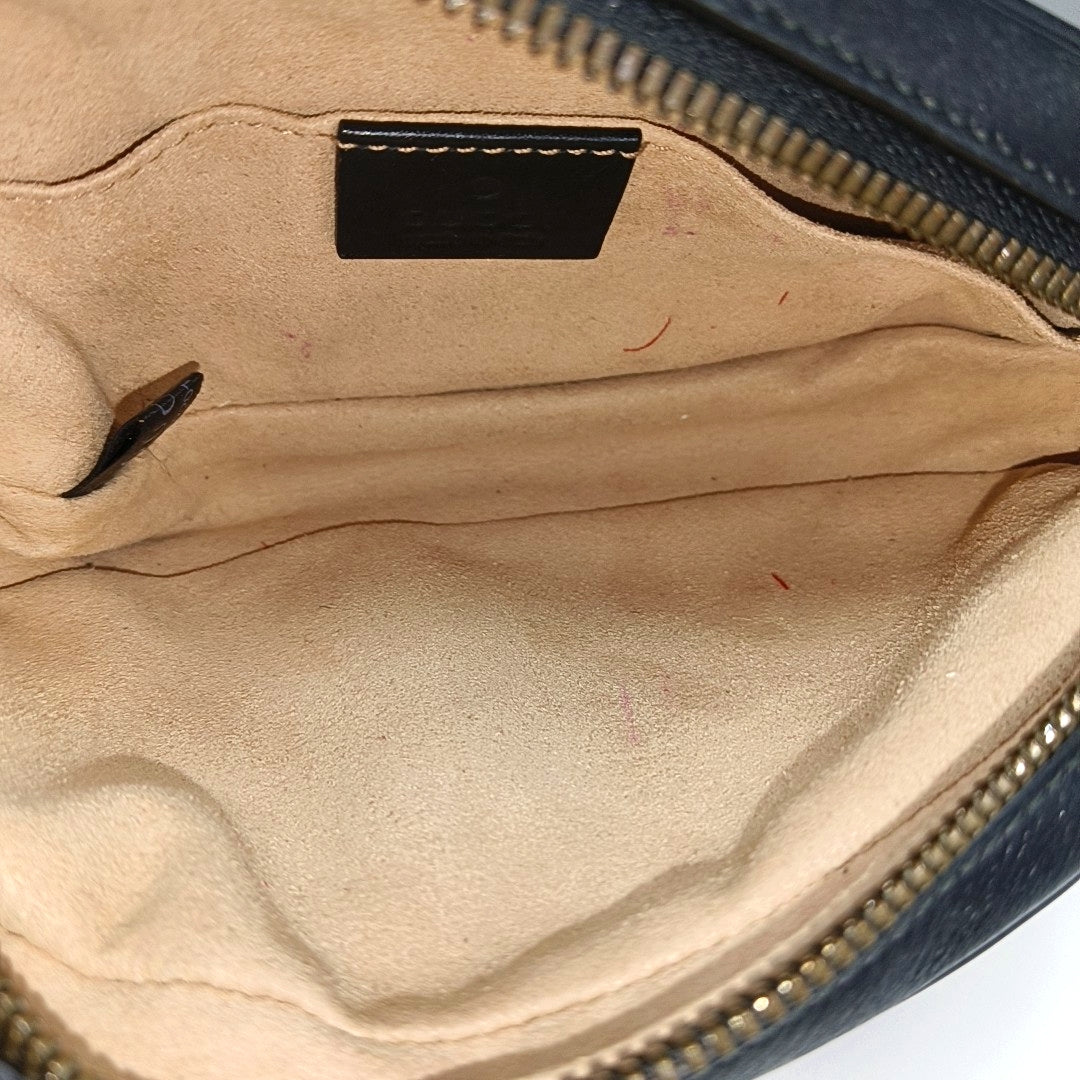 Authenticated pre-owned  GG Marmont Quilted Calfskin Black - Belt Bag at Looply