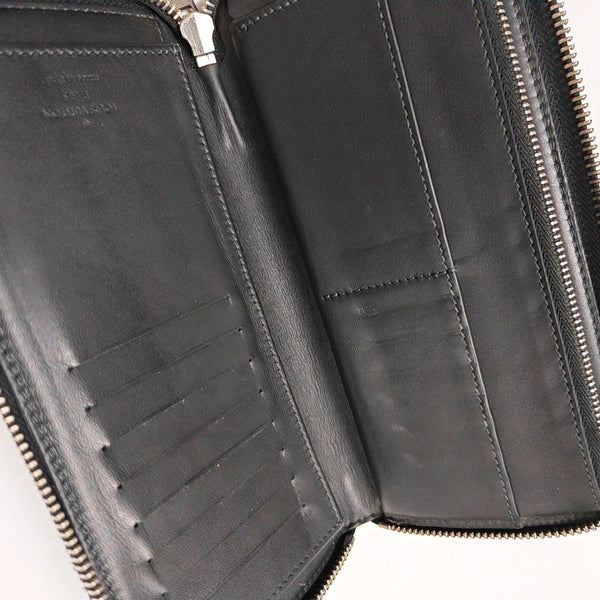 ZIPPY Damier Coated Canvas Blue Wallet