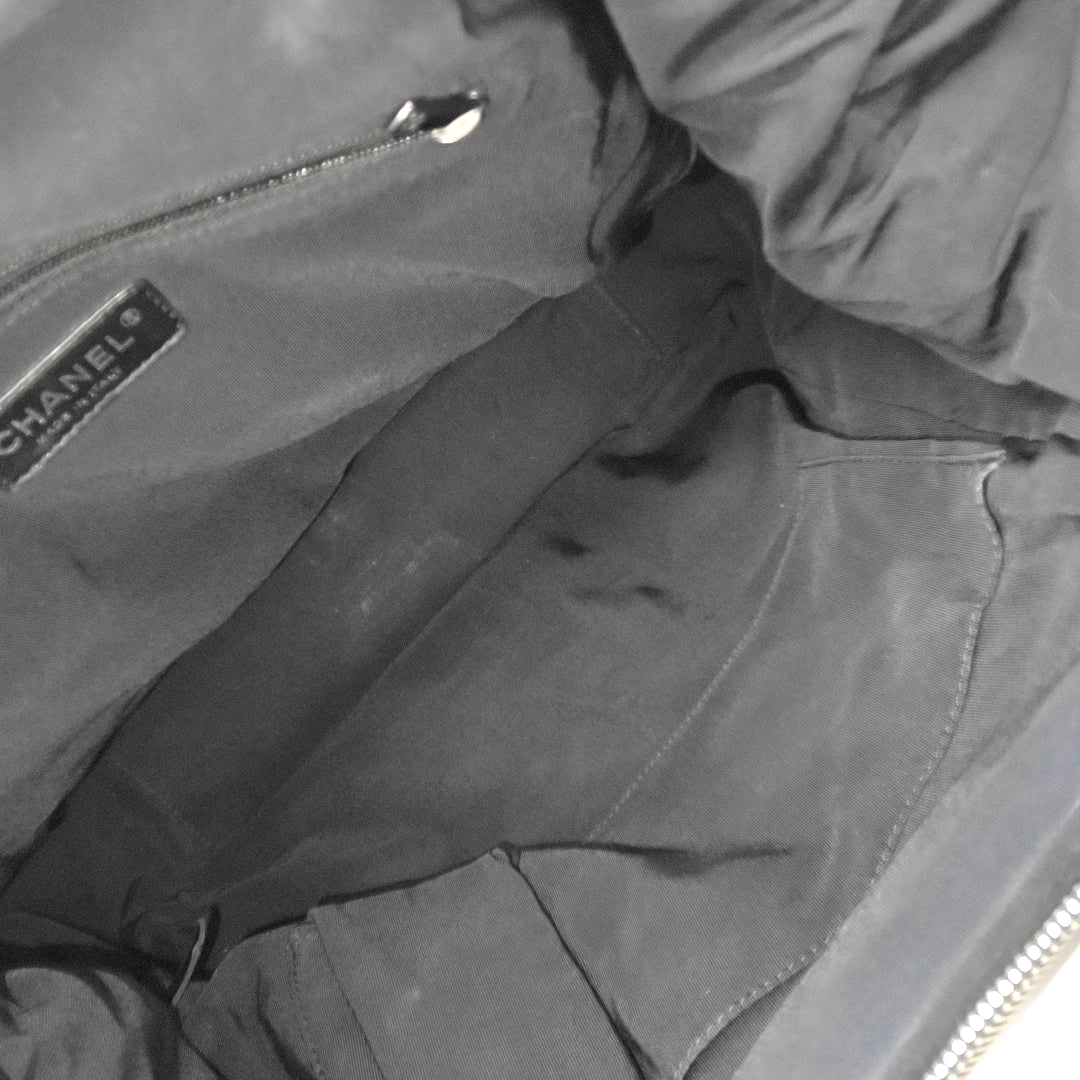 Quilted Fabric Shoulder Bag Gray