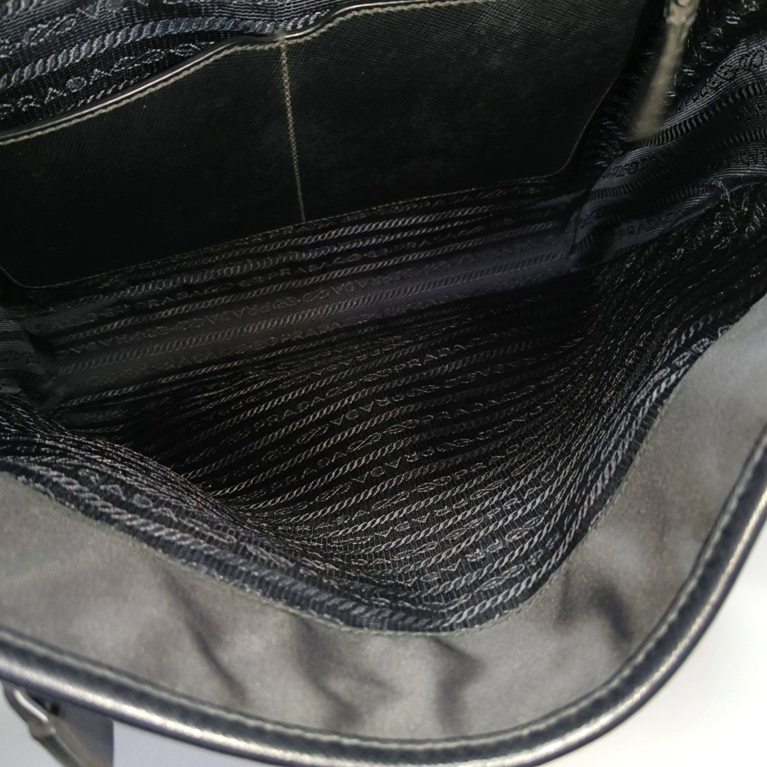 Nylon Shoulder Bag Black