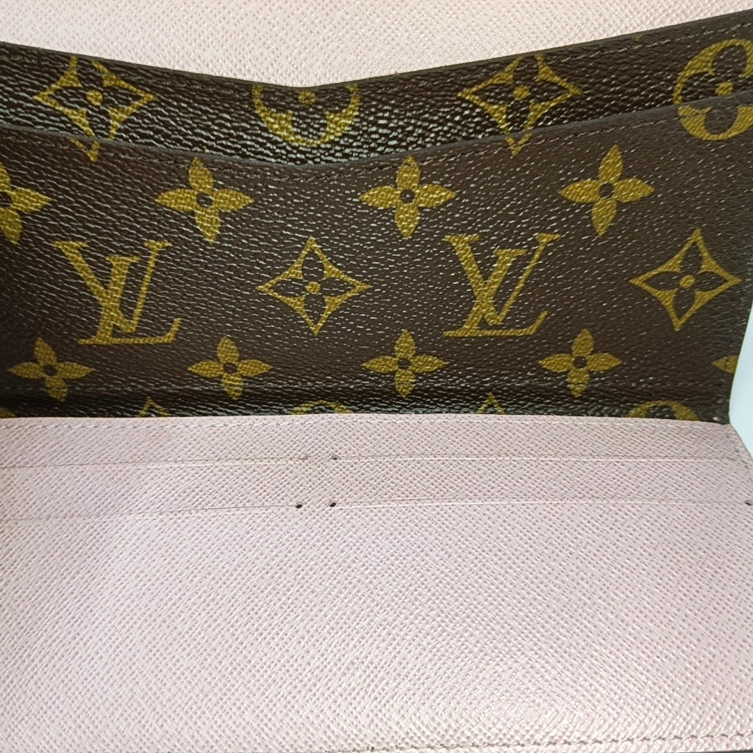 JOSÉPHINE Monogram Coated Canvas Brown Wallet