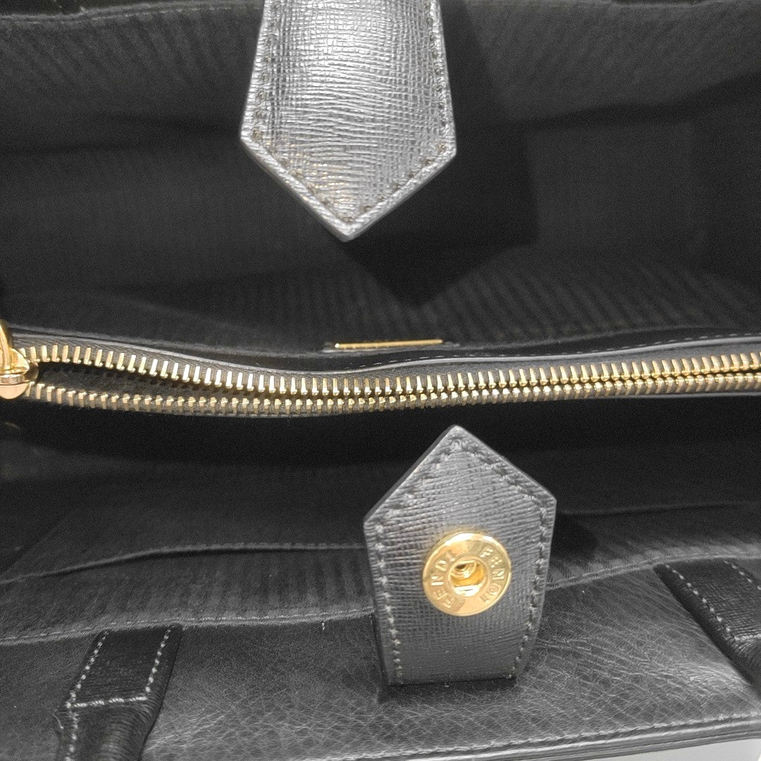 2 Jours Medium Calfskin Black