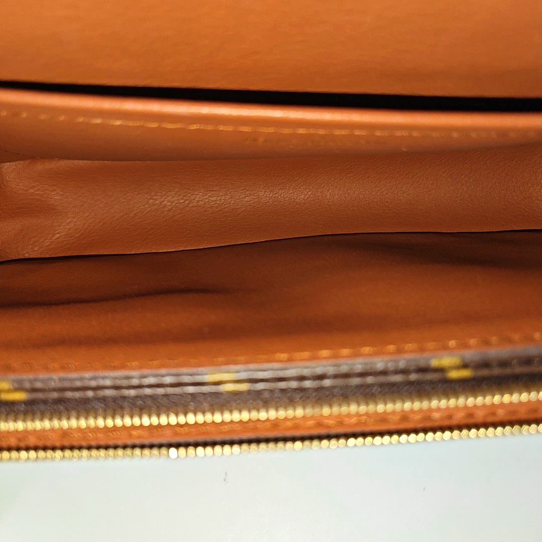 MARCEAU Monogram Coated Canvas Brown