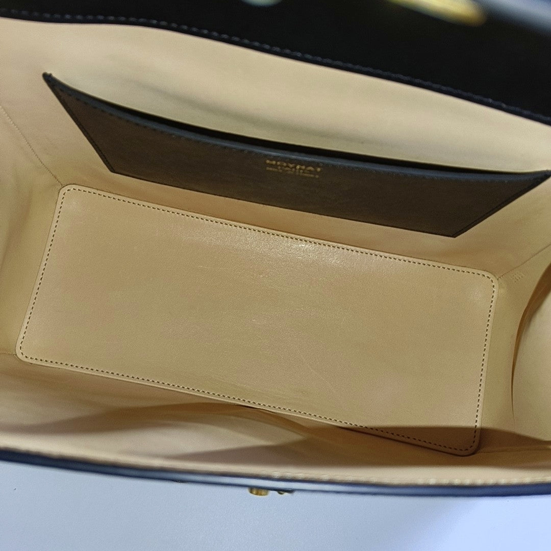 Calfskin Shoulder Bag Black