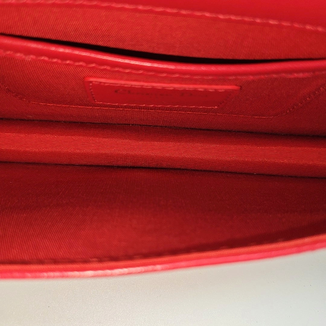 Lady Dior Cannage Calfskin Red