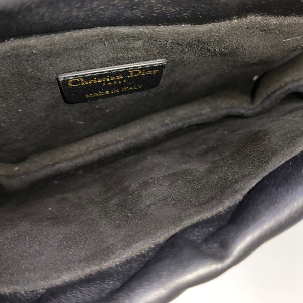 Cannage Lambskin Shoulder Bag Black
