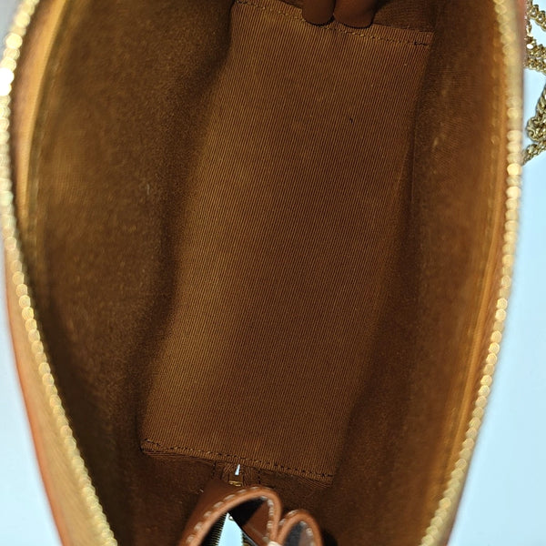 Authenticated pre-owned  TRIOMPHE CANVAS Mini Coated Canvas Brown - Shoulder Bag at Looply