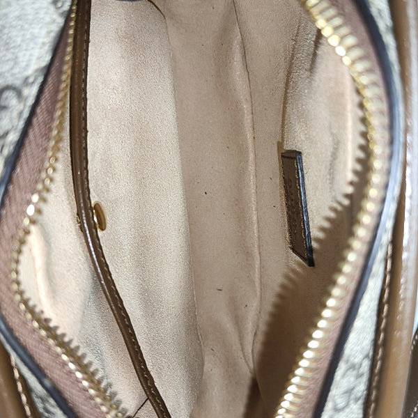 GG Supreme Mini Monogram Coated Canvas Beige
