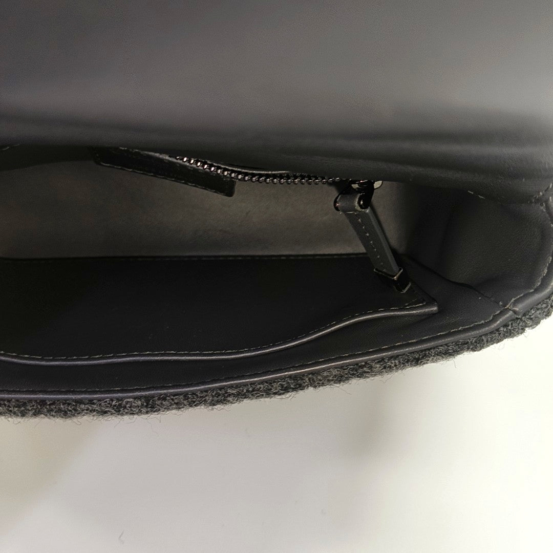 Authenticated pre-owned  Dior Caro Small Wool Grey - Shoulder Bag at Looply