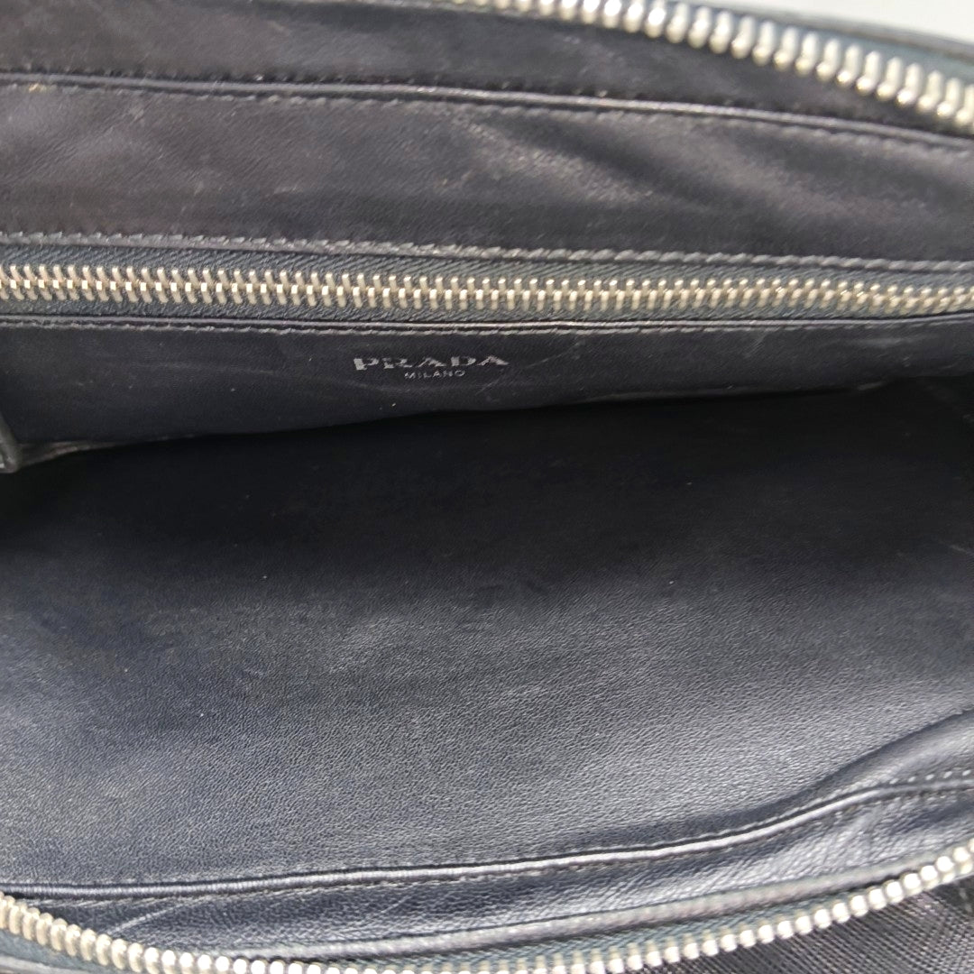 Saffiano Calfskin Clutch Black