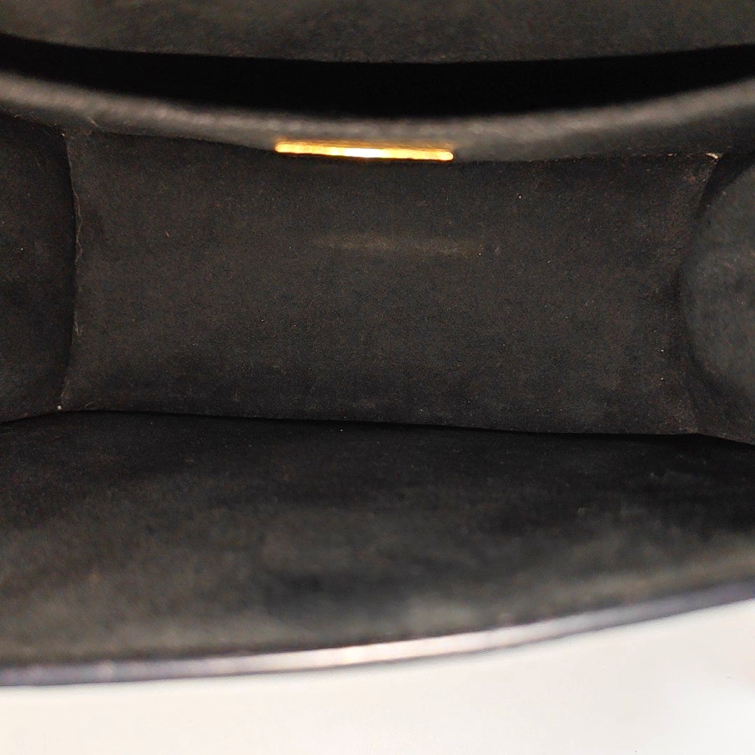 SPRING STREET Monogram Patent Leather Black