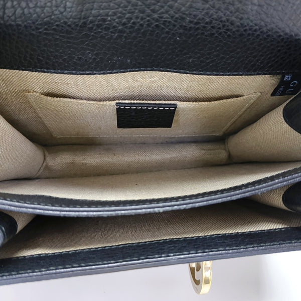 Interlocking G Small Calfskin Black