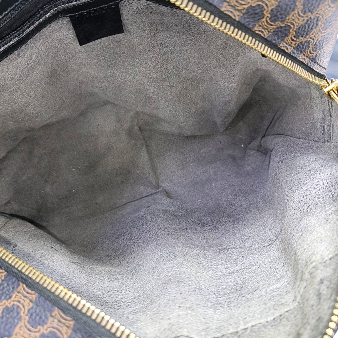 Coated Canvas Tote Bag Black