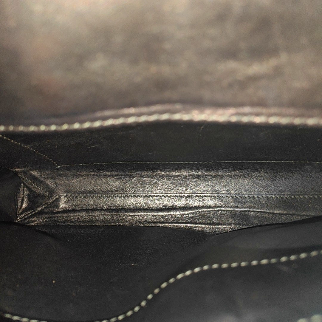 Leather Shoulder Bag Black