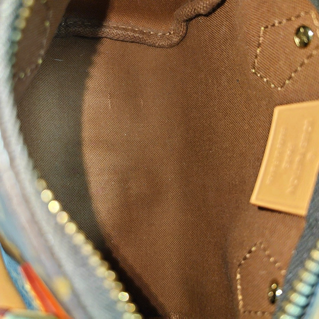 SPEEDY Nano Monogram Coated Canvas Brown