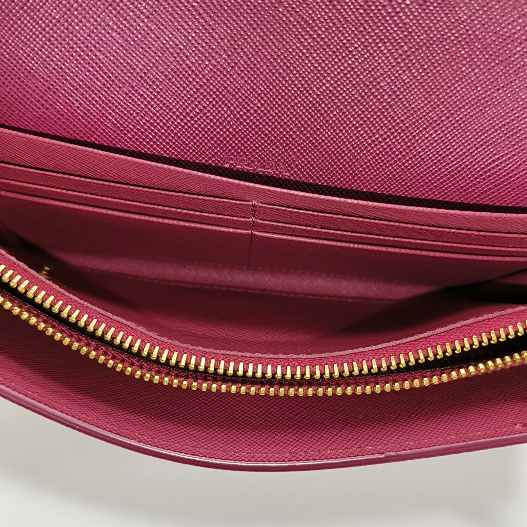 Saffiano Calfskin Wallet Red
