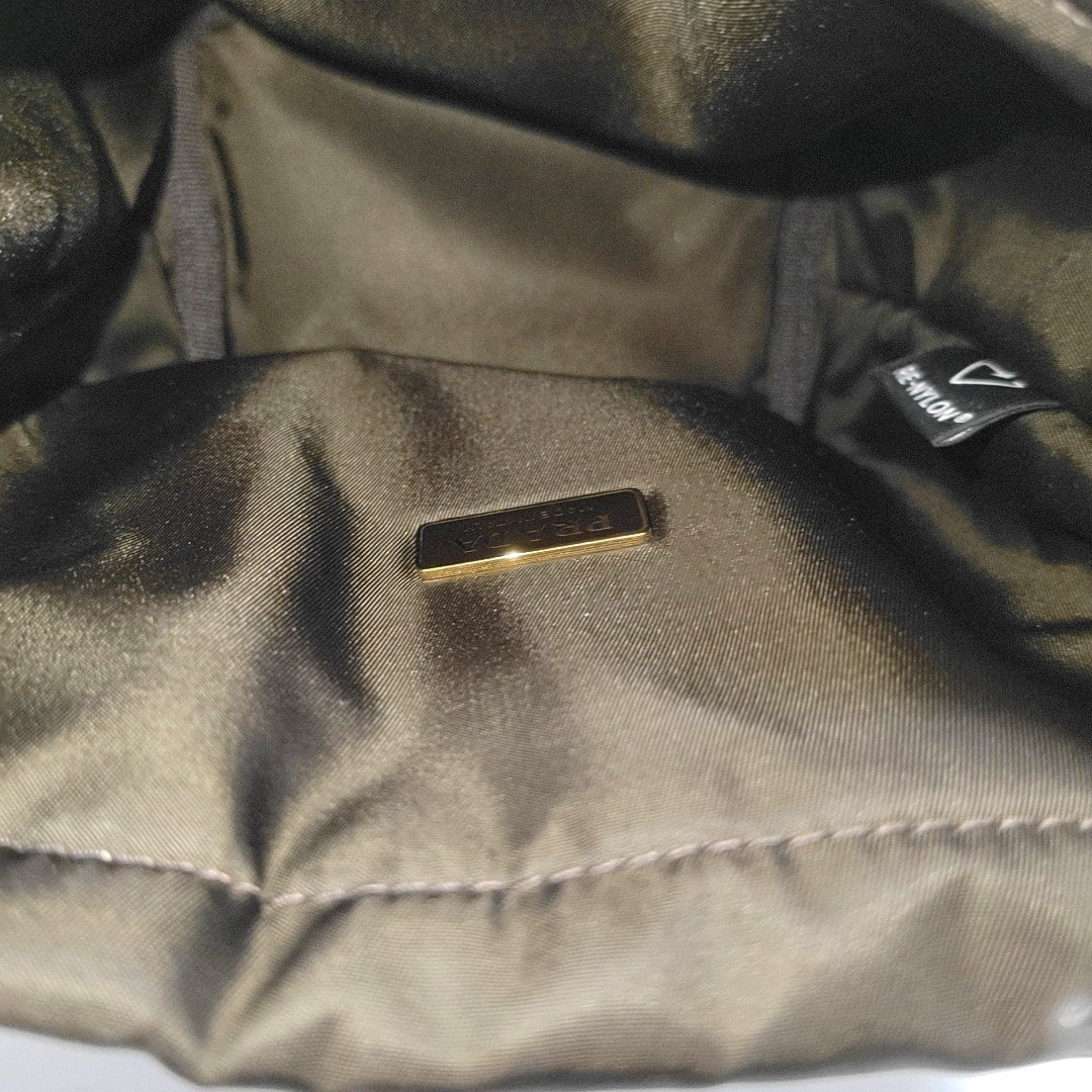 Nylon Bucket Bag Brown