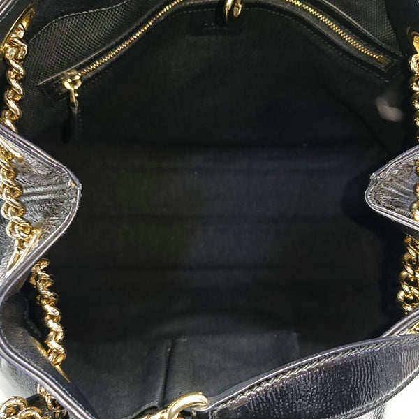 Soho Quilted Patent Leather Black