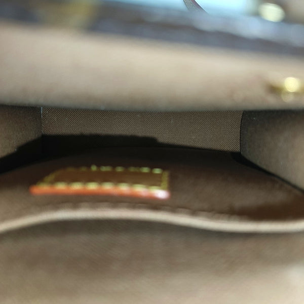 SAC PLAT Mini Monogram Coated Canvas Brown