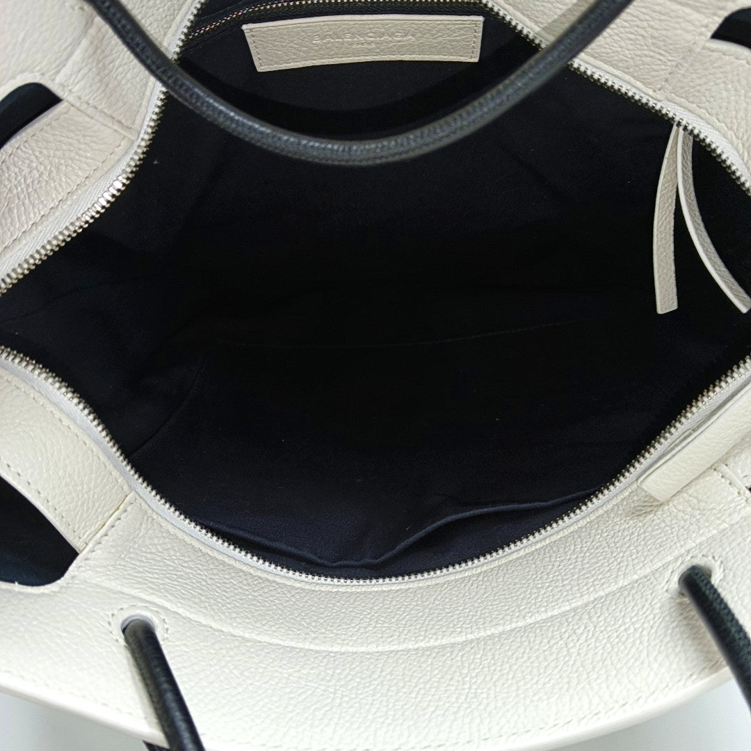 Shopping Bag Calfskin White