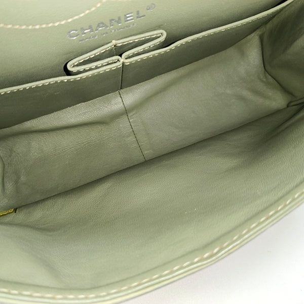 2.55 227 Quilted Calfskin Green