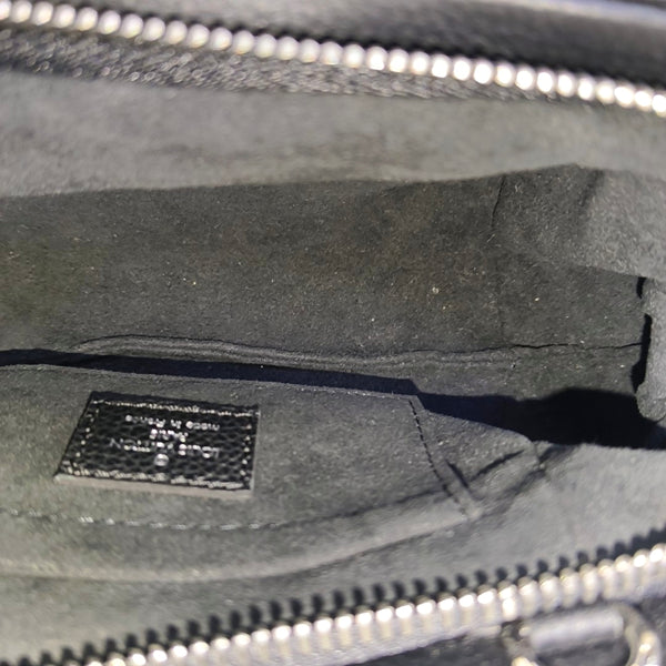 SCALA Mini Monogram Calfskin Black