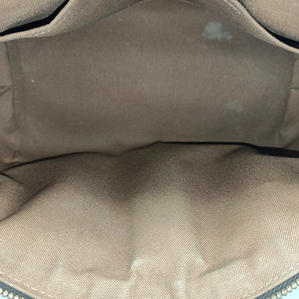 Monogram Coated Canvas Top Handle Bag Brown
