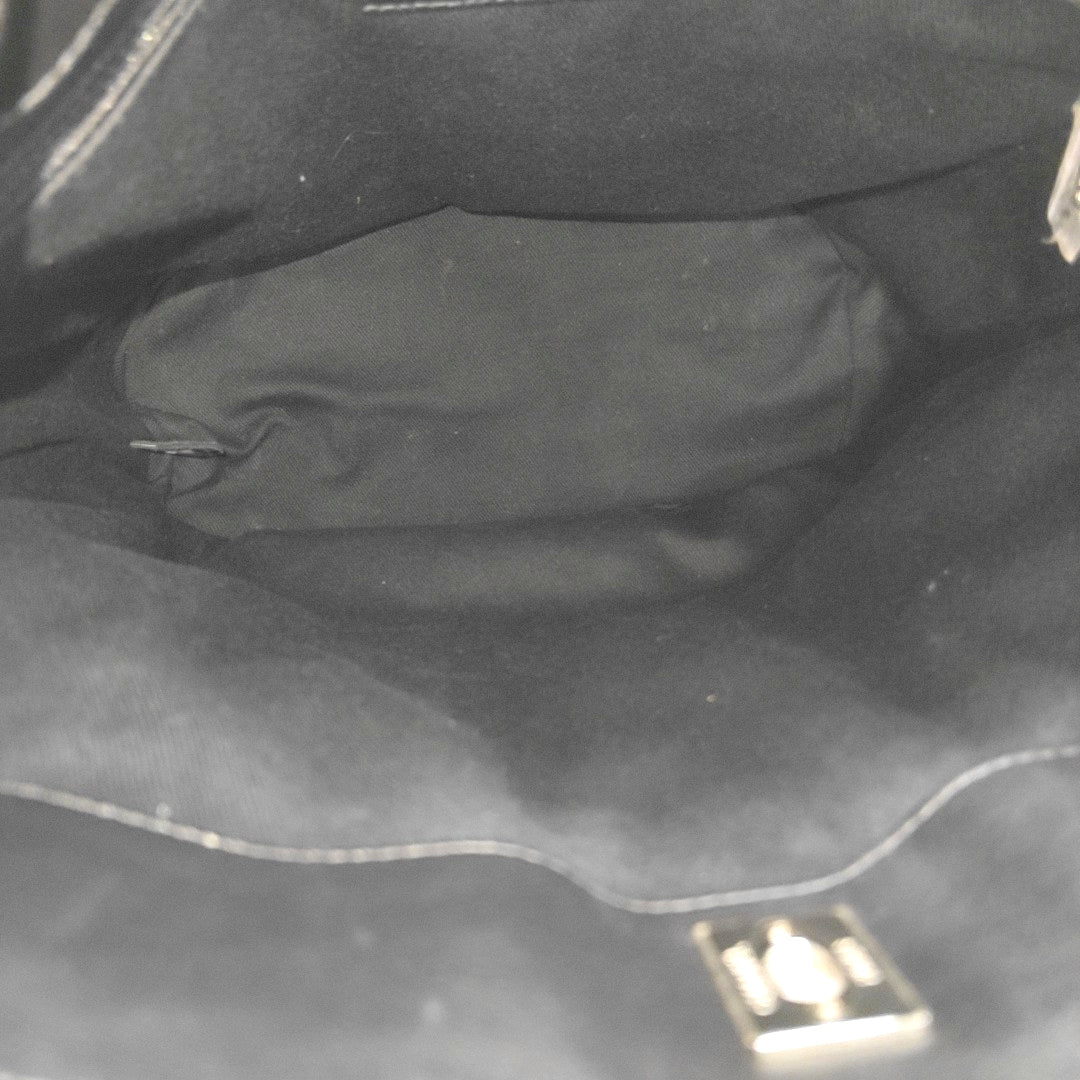 Quilted Calfskin Bucket Bag Black