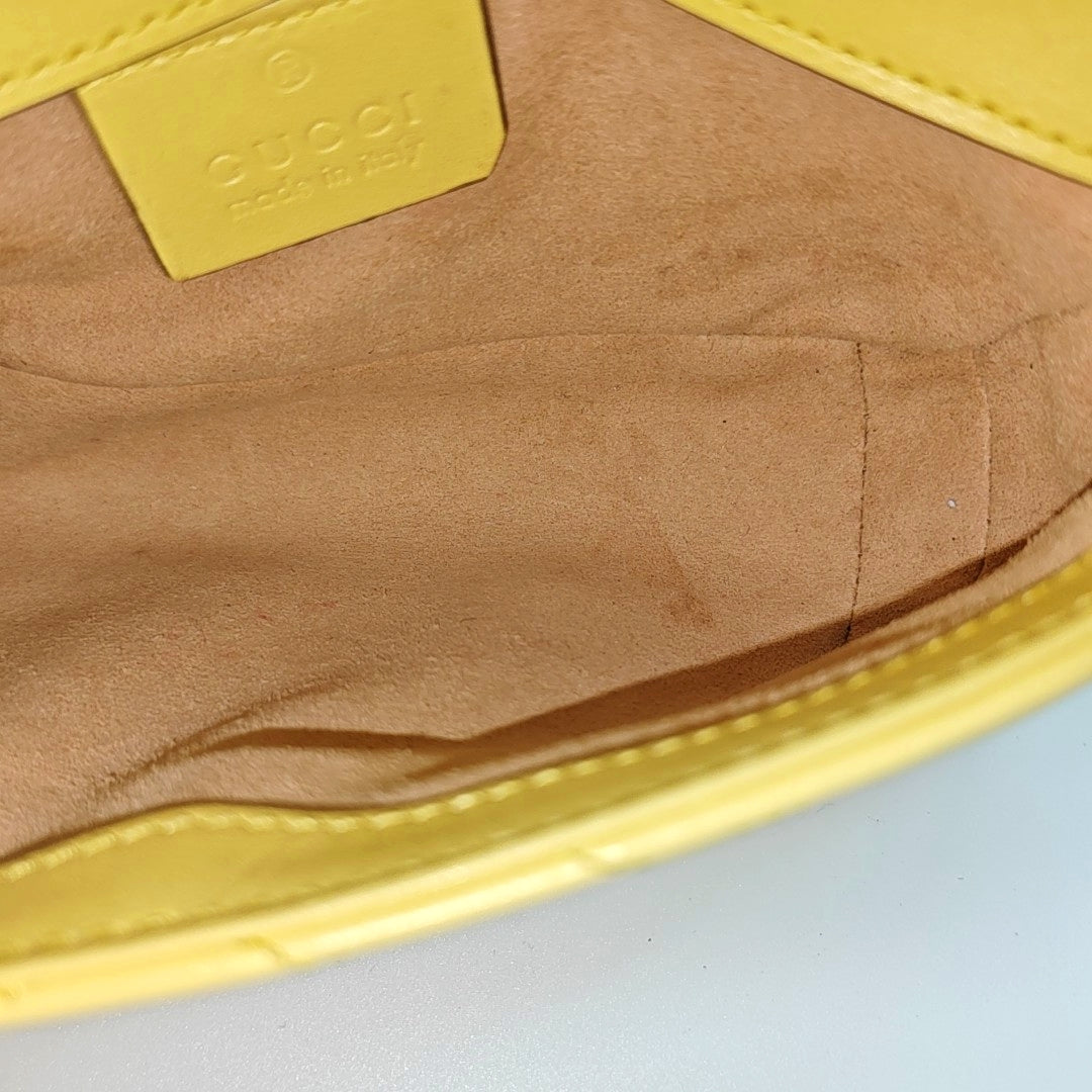 GG Marmont Mini Quilted Calfskin Yellow