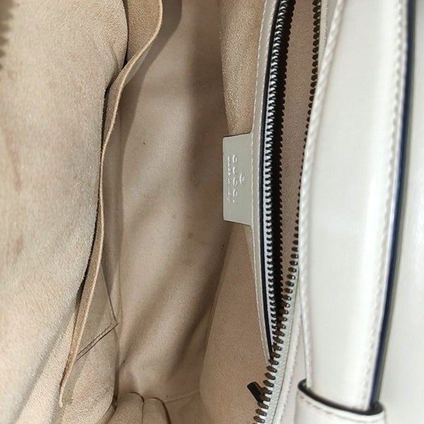 GG Marmont Medium Quilted Calfskin White